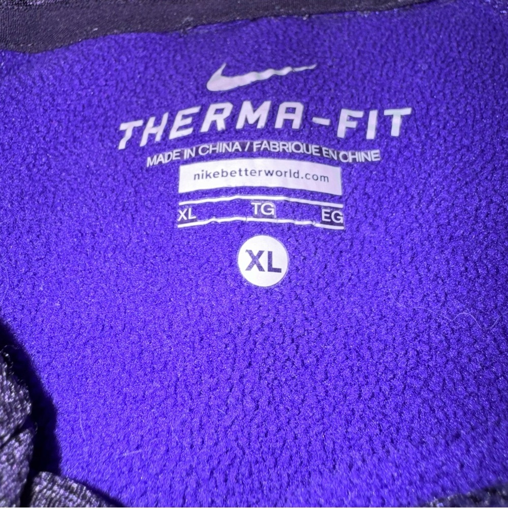 Nike Purple Hoodie with Neon Lime Swoosh - Picture 3 of 3